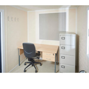 12ft x 8ft Steel Anti-Vandal Office Cabin – Portable Secure Site Office Unit