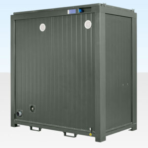 Portable Twin Toilet Unit – 1+1 Mains WC Cabin 8x5 Bottle Green