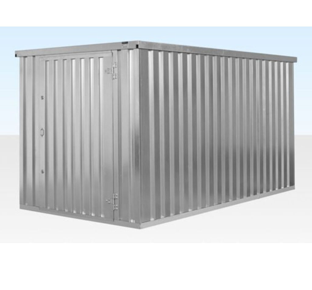 4M X 2.1M Flat Pack Container Store – Galvanised